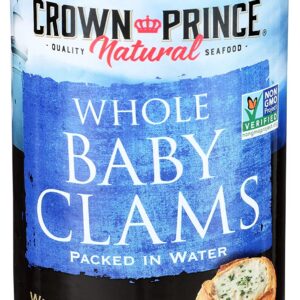 Whole Baby Clams, Calms, Canned Clams, Crown Price, Non-GMO